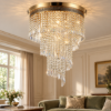 Maytoni cascade lampadario classico oro cristallo 7 luci