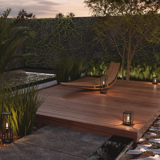 Maytoni cell paletto ip54 50cm per esterno gabbia moderno grafite vetro