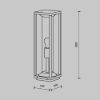 Maytoni cell paletto ip54 50cm per esterno gabbia moderno grafite vetro