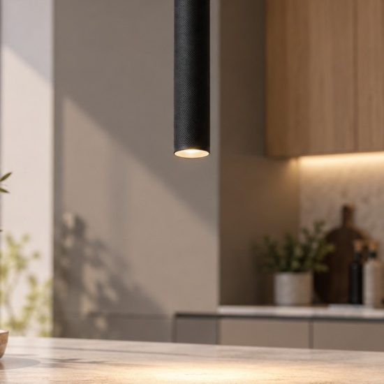 Maytoni artisan lampada a sospensione per cucina cilindro nero