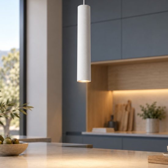 Maytoni artisan lampada a sospensione per cucina moderna cilindrica bianco