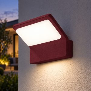 Applique da esterno moderna bordeaux led 20w cct 3000k 4000k ip65