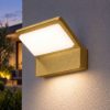 Applique da esterno led 20w cct 3000k 4000k ip65 moderna oro opaco