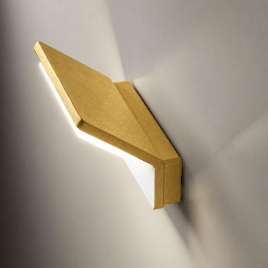 Applique da esterno led 20w cct 3000k 4000k ip65 moderna oro opaco
