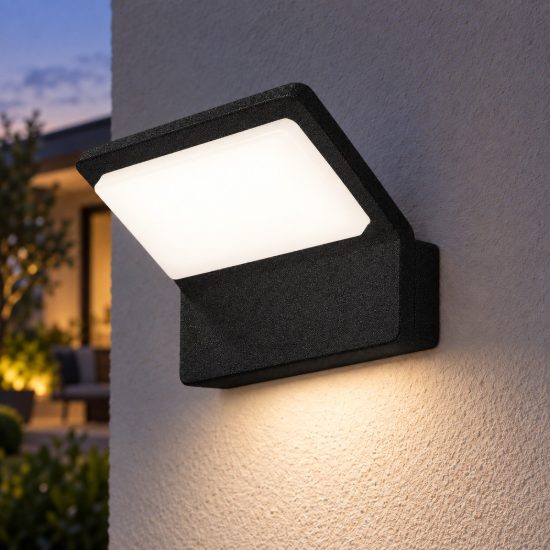 Applique da esterno per balcone moderna nera led 20w cct 3000k 4000k ip65