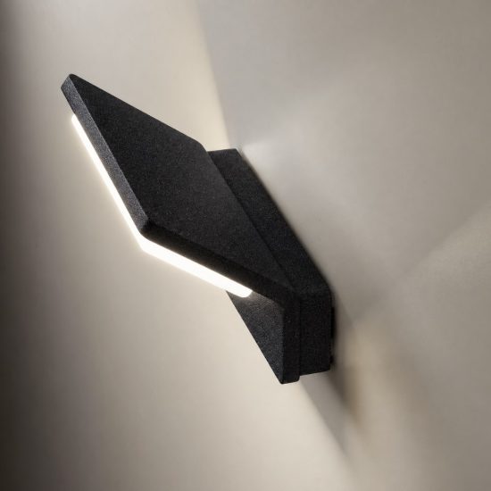Applique da esterno per balcone moderna nera led 20w cct 3000k 4000k ip65