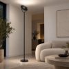 Piantana moderna per soggiorno nera da pavimento led 30w 3000k dimmerabile