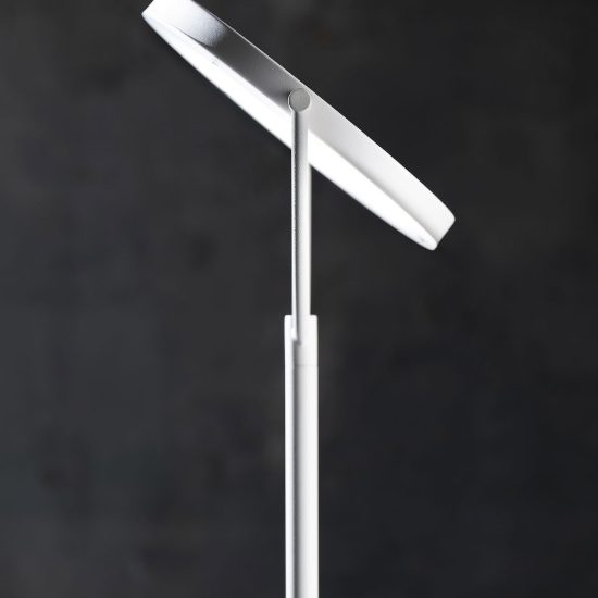 Piantana lampada da terra led 30w 3000k dimmerabile moderna bianca orientabile