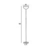 Piantana lampada da terra led 30w 3000k dimmerabile moderna bianca orientabile