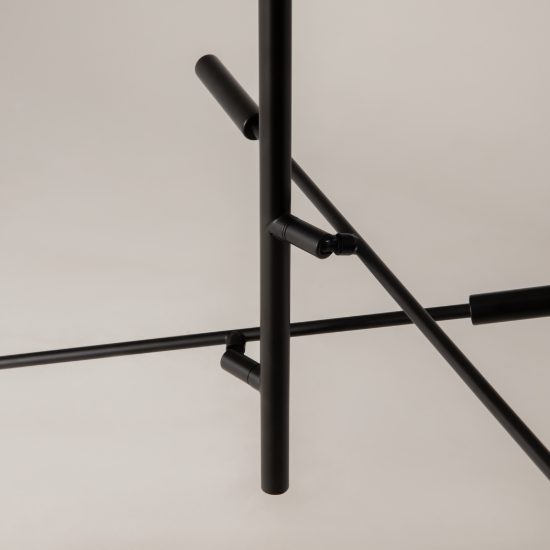 Maytoni fad lampadario moderno nero da soffitto led 15w 3000k