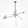 Maytoni fad lampadario moderno nero da soffitto led 15w 3000k
