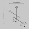 Maytoni fad lampadario moderno nero da soffitto led 15w 3000k