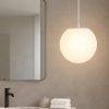 Maytoni erda lampadario a sospensione per bagno ip54 sferico bianco