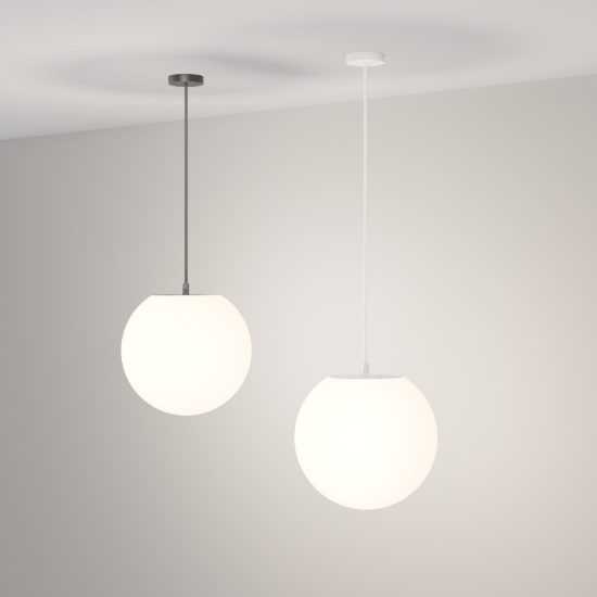 Maytoni erda lampadario a sospensione per bagno ip54 sferico bianco
