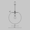 Maytoni erda lampadario a sospensione per bagno ip54 sferico bianco