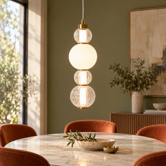 Maytoni collar lampada moderna a sospensione oro per cucina led 17w 3000k