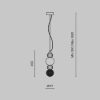 Maytoni collar lampada moderna a sospensione oro per cucina led 17w 3000k