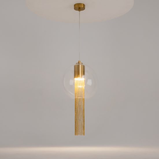 Maytoni flusso lampada a sospensione elegante sferica bronzo vetro