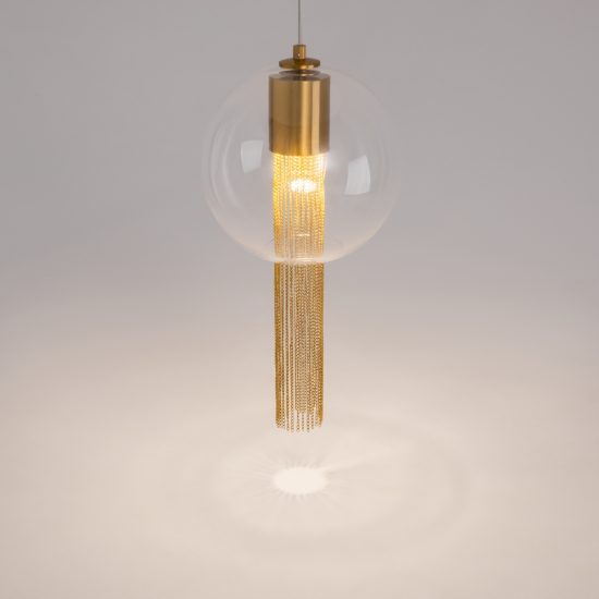 Maytoni flusso lampada a sospensione elegante sferica bronzo vetro