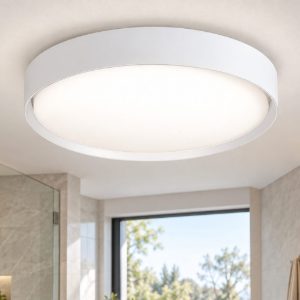 Fabas orbit plafoniera per bagno rotonda bianca led 24w cct 2700k 3000k 4000k ip44