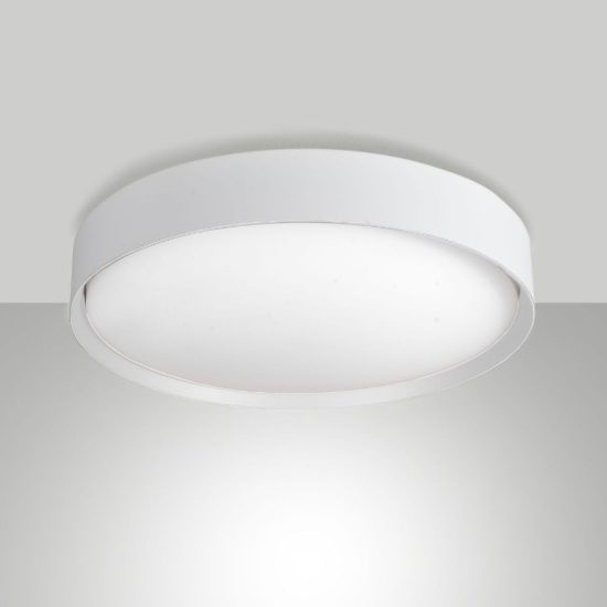 Fabas orbit plafoniera per bagno rotonda bianca led 24w cct 2700k 3000k 4000k ip44