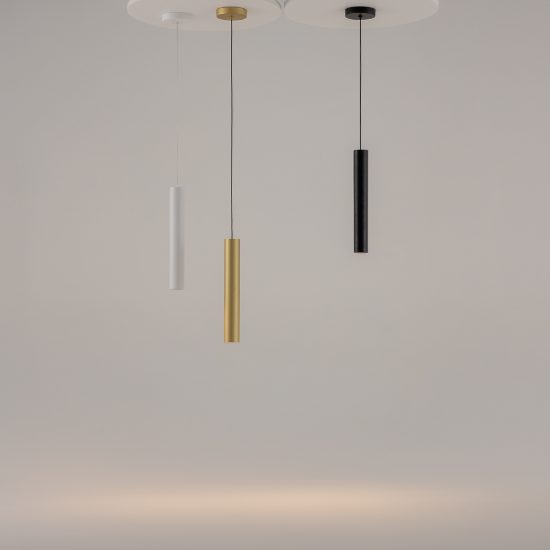 Maytoni pro focus lampada a sospensione per cucina moderna cilindrica nera