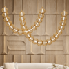 Maytoni golden cage lampadario per salotto contemporaneo sferico oro led 107w 3000k