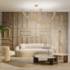 Maytoni golden cage lampadario per salotto contemporaneo sferico oro led 107w 3000k
