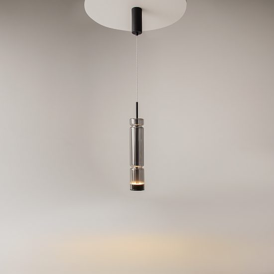 Maytoni ordo lampada a sospensione per cucina vetro nero led 8w 3000k