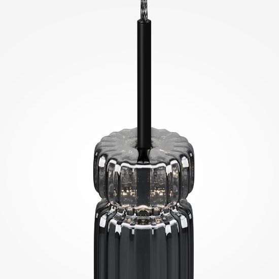 Maytoni ordo lampada a sospensione per cucina vetro nero led 8w 3000k