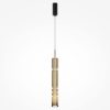 Maytoni ordo lampada moderna cilindrica nero vetro a sospensione led 8w 3000k