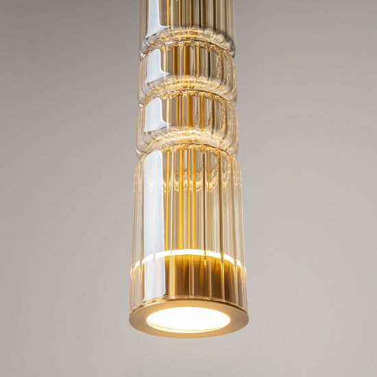 Maytoni ordo lampada moderna cilindrica nero vetro a sospensione led 8w 3000k