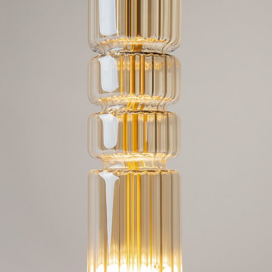 Maytoni ordo lampada moderna cilindrica nero vetro a sospensione led 8w 3000k