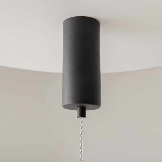 Maytoni ordo lampada moderna cilindrica nero vetro a sospensione led 8w 3000k