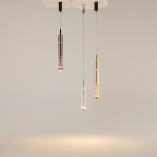 Maytoni ordo lampada moderna cilindrica nero vetro a sospensione led 8w 3000k