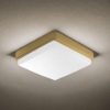 Plafoniera per esterno quadrata oro opaco led 23w cct 3000k 6000k ip65