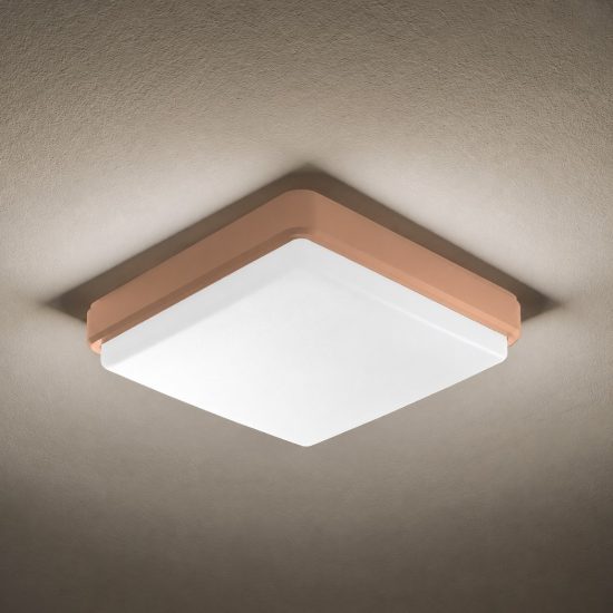 Plafoniera per esterno quadrata pesca led 12w 18w 23w cct 3000k 6000k ip65