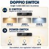 Plafoniera per esterno quadrata pesca led 12w 18w 23w cct 3000k 6000k ip65