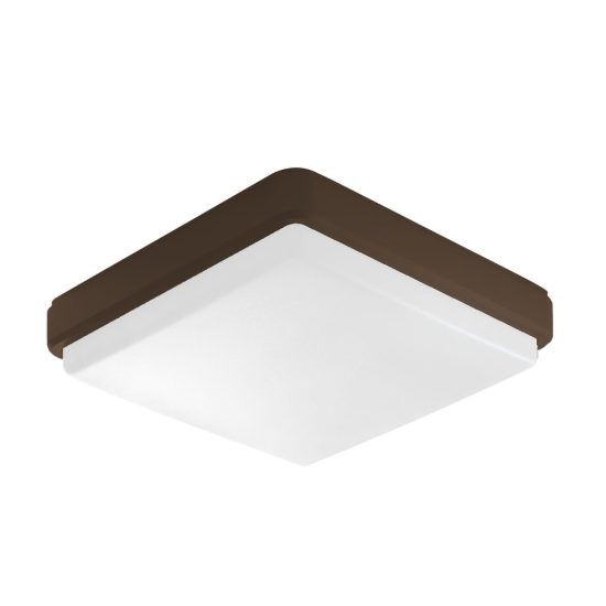 Plafoniera per esterno led 12w 18w 23w cct 3000k 6000k quadrata ruggine ip65