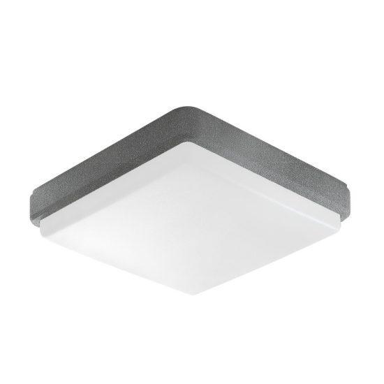 Plafoniera per esterno led 12w 18w 23w cct 3000k 6000k ip65 grigio perla