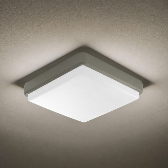 Plafoniera per esterno led 23w cct 3000k 6000k tortora ip65
