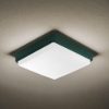 Plafoniera per esterno quadrata verde bosco led 12w 18w 23w cct 3000k 6000k ip65