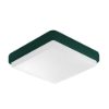 Plafoniera per esterno quadrata verde bosco led 12w 18w 23w cct 3000k 6000k ip65