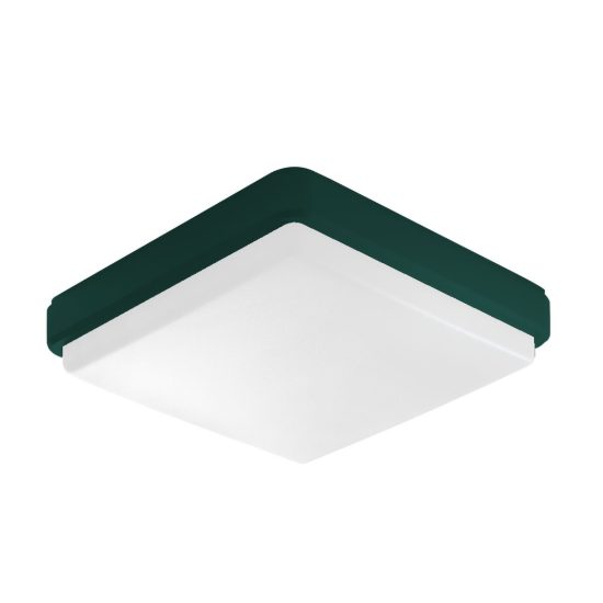 Plafoniera per esterno quadrata verde bosco led 12w 18w 23w cct 3000k 6000k ip65