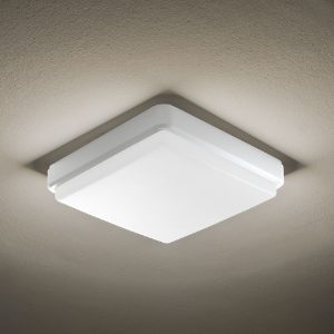 Plafoniera per esterno led 23w cct 3000k 6000k ip65 quadrata bianca