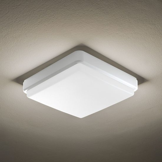 Plafoniera per esterno led 23w cct 3000k 6000k ip65 quadrata bianca