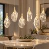 Lampadario per sala da pranzo design oro a sospensione led 24w 3000k dimmerabile