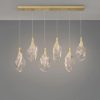 Lampadario per sala da pranzo design oro a sospensione led 24w 3000k dimmerabile