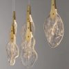 Lampadario per sala da pranzo design oro a sospensione led 24w 3000k dimmerabile