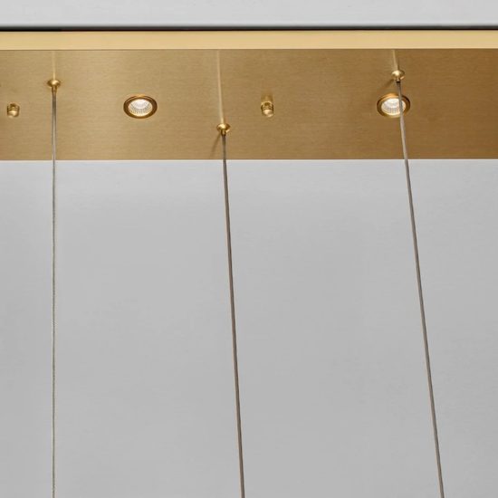Lampadario per sala da pranzo design oro a sospensione led 24w 3000k dimmerabile